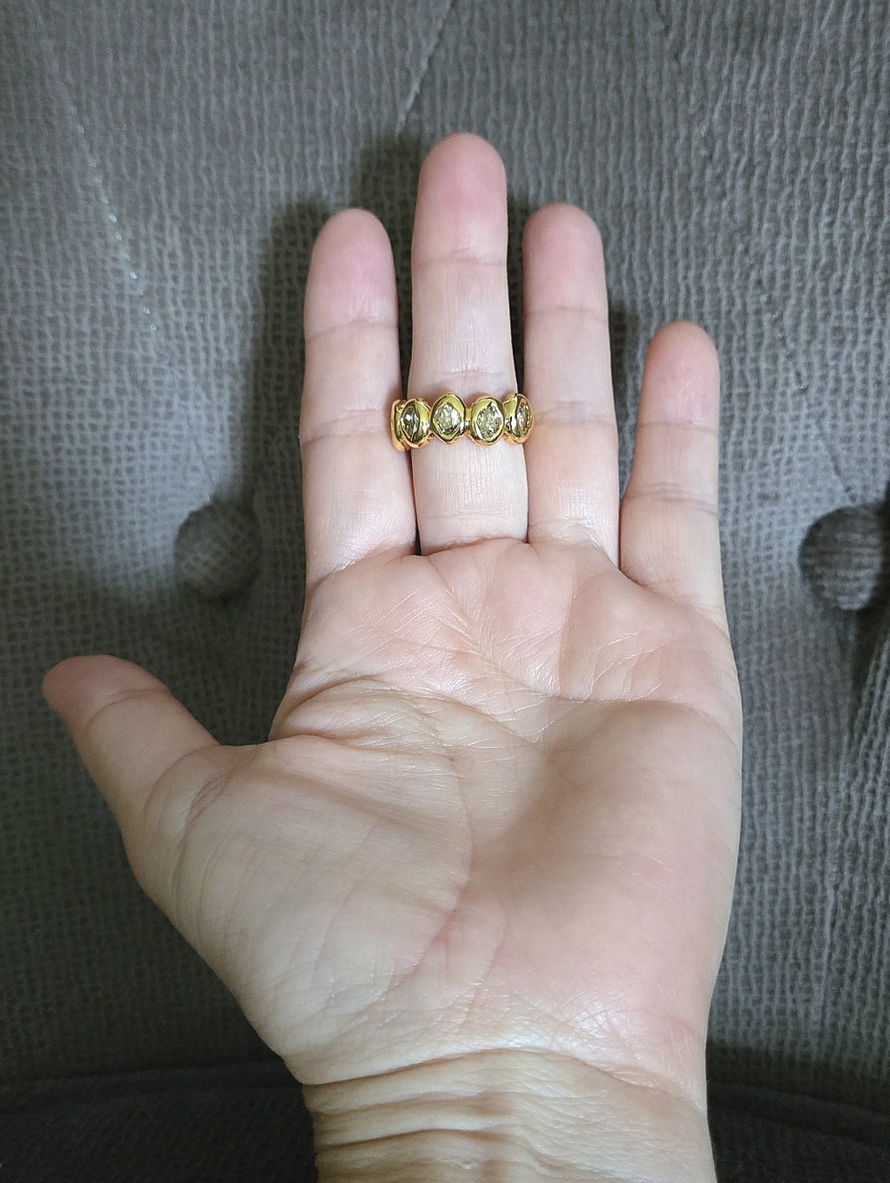 ✨️HP✨️ Alexis Bittar Molten Gold💛 with Clear Crystals💎 Ring💍 - NWT - Picture 2 of 16